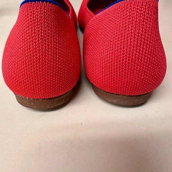 HAPPY HOLIDAYS Rothy's Vibrant Red Bow Flats - Picture 3 of 3
